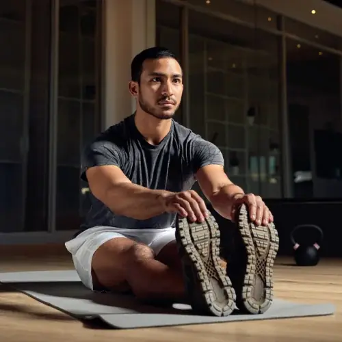 Active adult stretching after training