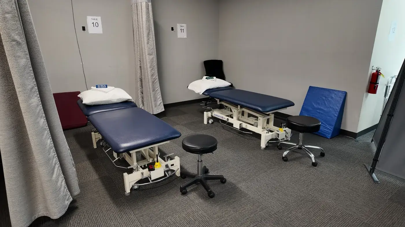 A private treatment room at Back On Track Physical Therapy